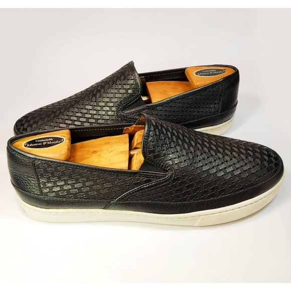 Johnston & Murphy Men’s Tyler Laser-Weave Slip-On Black Sneaker Shoe Size 9 - Picture 16 of 16